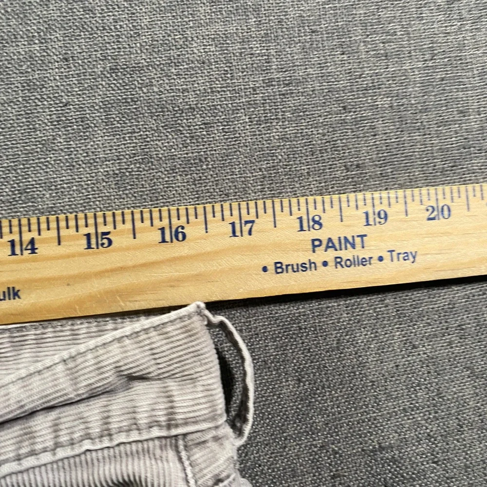 J Crew Mens Gray Straight Leg Corduroy Pants Size 32x32 Grey Stretch Lightweight